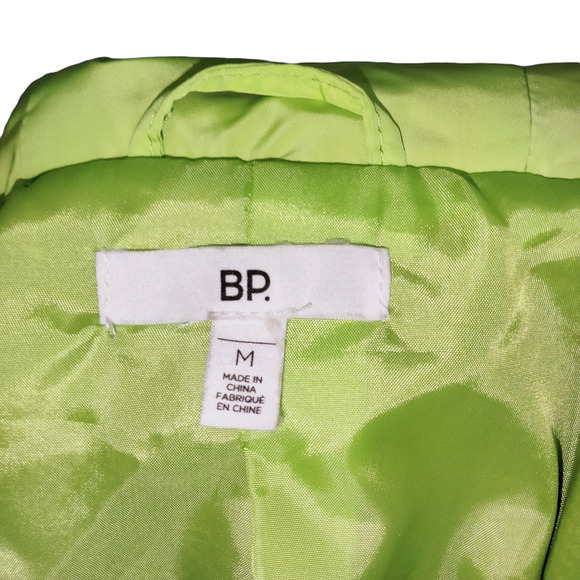 Nordstrom BP Jacket Womens Medium Beige Green Faux Shearling Neoncore NWT - Picture 10 of 12